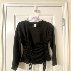 Black Shirt with string tie on the sides